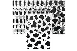 340Pcs Cow Print Wall Decals for Striking Home Decor