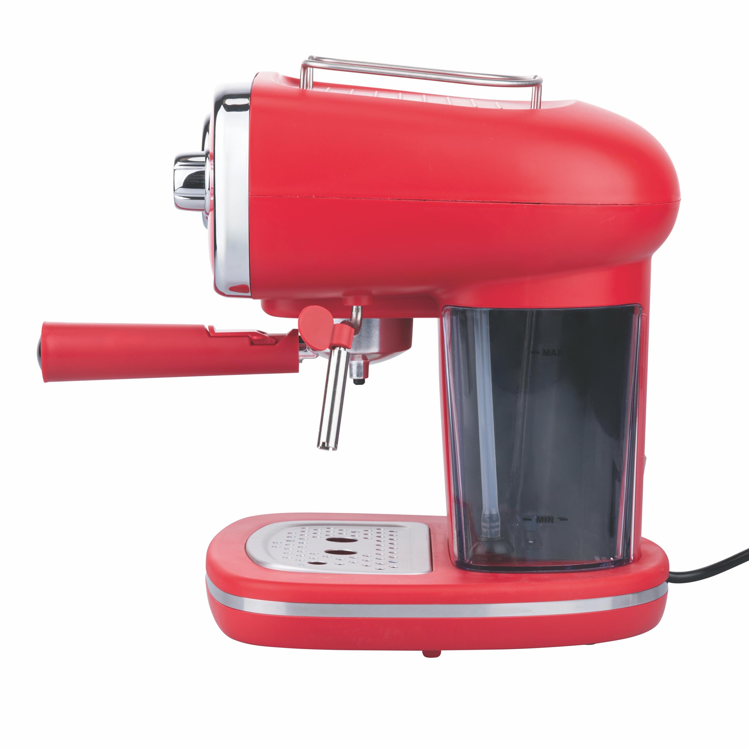 Macchina automatica caffè espresso con lancia vapore per cappuccino 1100 W rossa, Kooper