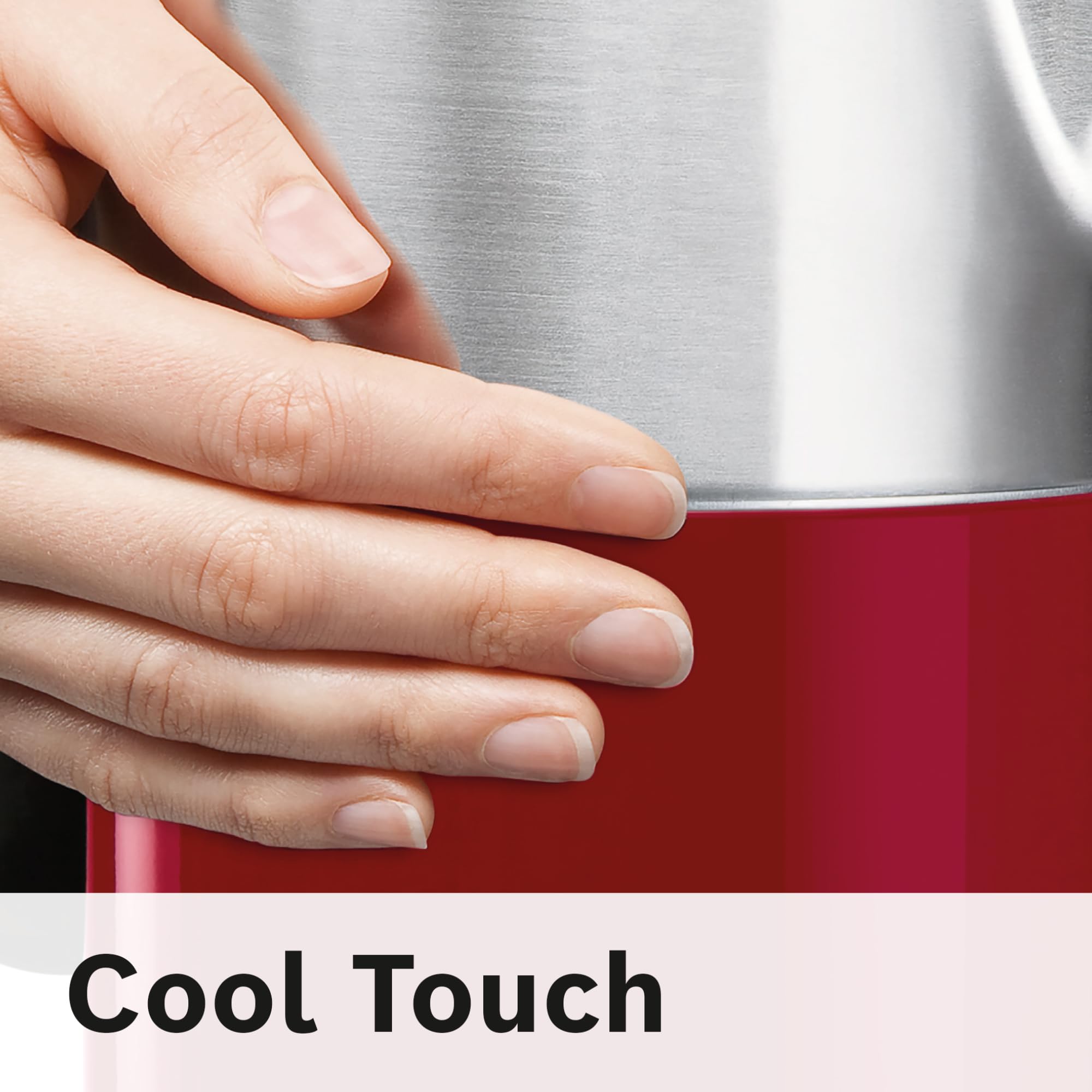 Bosch Wasserkocher Styline TWK8614P, Abschaltautomatik, Überhitzungsschutz, Temperaturwahl, Warmhaltefunktion, 1,5 L, 2400 W, rot