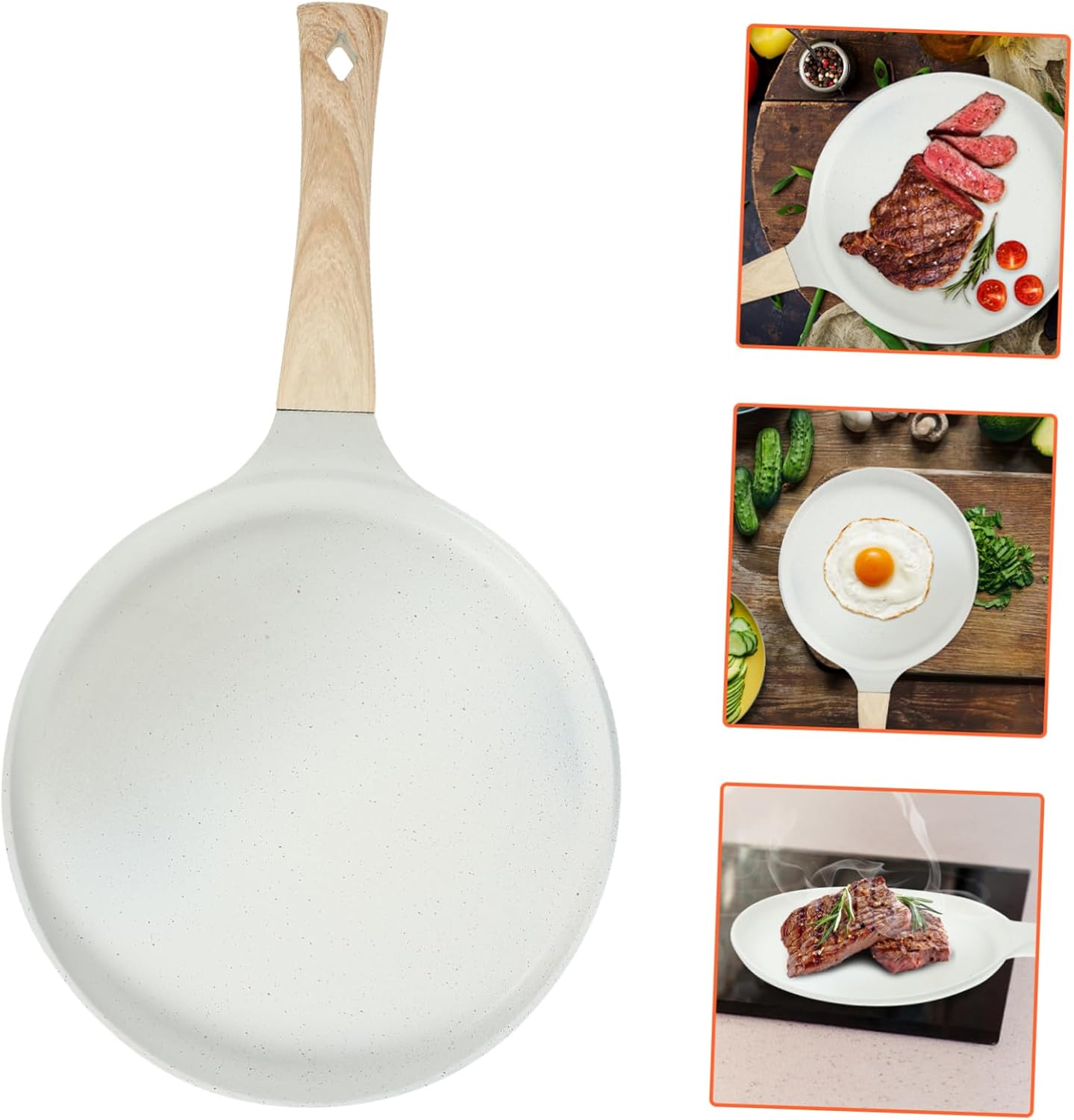 Nonstick Skillet Frying Pan High Temperature Resistant Versatile Cookware for Pancakes Eggs Steaks Family Use with Comfortable Grip Handle Compatible with Induction and Gas