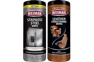 Weiman Stainless Steel Wipes with Leather Conditioning