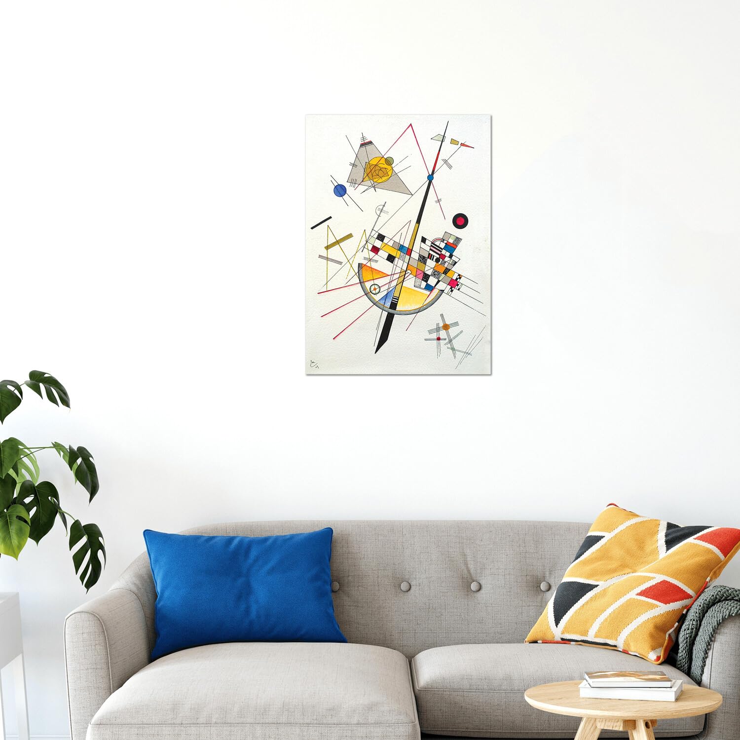 Giallobus - Quadro - Vassily Kandinsky - Tensione delicata - Vetro acrilico - 50x70 - Pronto da appendere - Quadri moderni per la casa