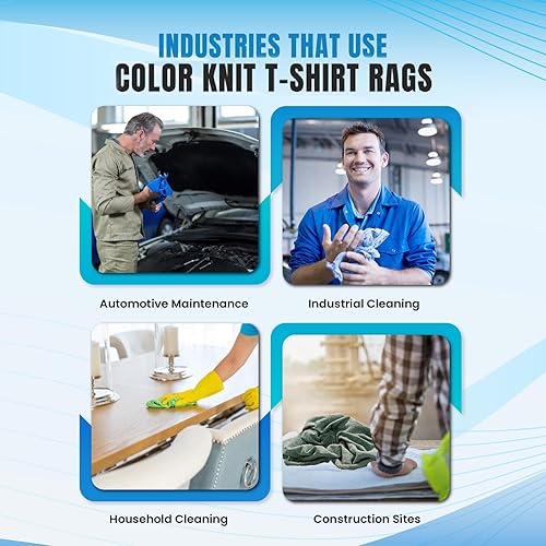 Miniatura 7 de Camiseta de punto de color reciclado, trapos de limpieza en una caja, paños reutilizables como trapos a granel y toalla, perfectos para vivienda,