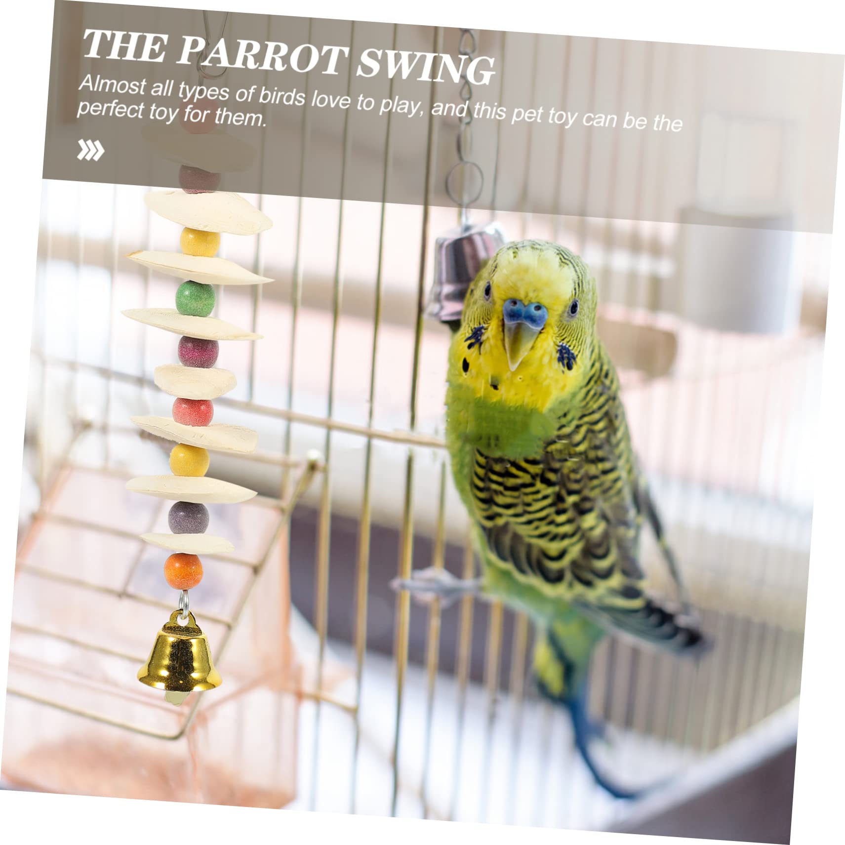 YARNOW 4 Pièces Jouet à mâcher Perroquet créativité Jouets Morsure de Perroquet Accessoires de Cage à Oiseaux de supplément de Perroquet résistant à l'usure écureuil
