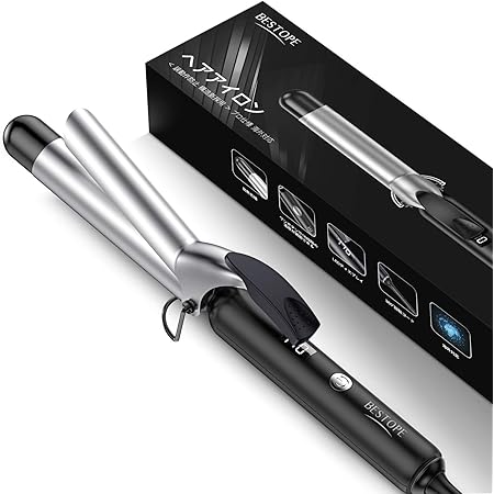 Amazon Bestope ヘアアイロン カール コテ 25mm カールアイロン 80 230 16段階温度調節 誤動作防止 プロ仕様 先端防熱 海外対応 耐熱性 温度lcd表示 自動電源off セラミックプレート 家族 旅行 出張用 Pse認証済み 日本語説明書 1年保証付き 耐熱手袋 ヘアクリップ