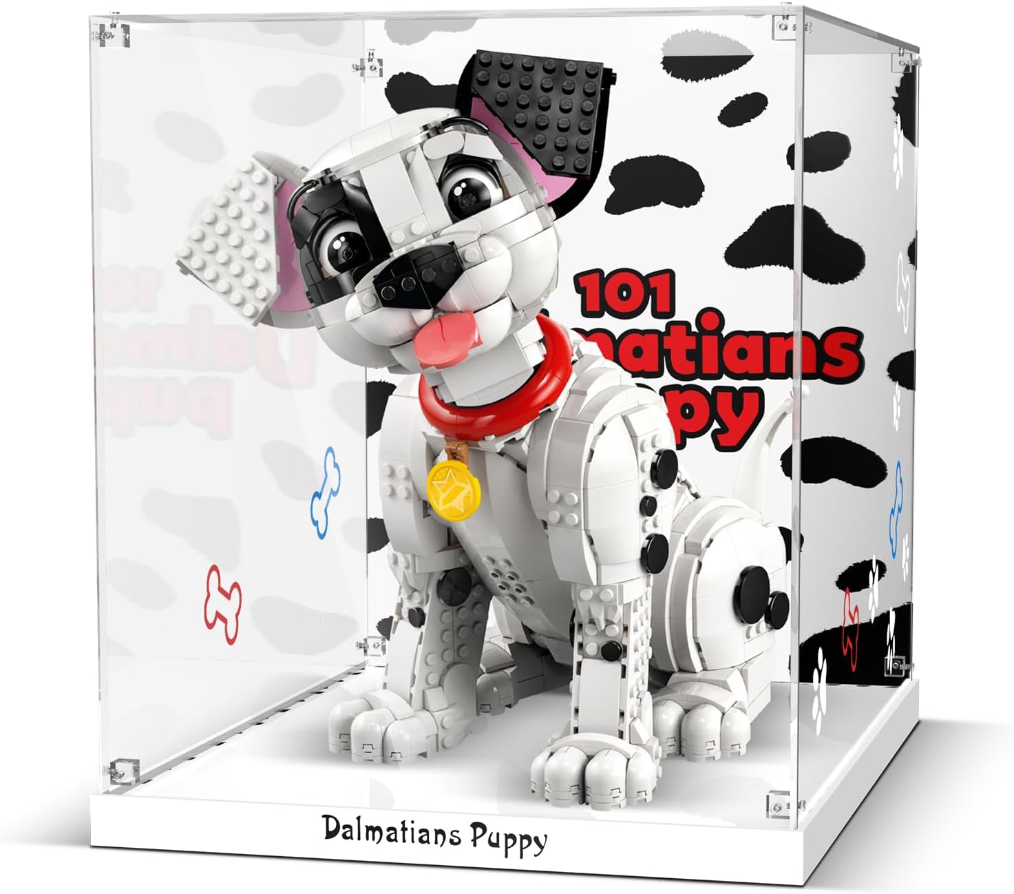 Acrylic Display Case for Lego Disney 101 Dalmatians Puppy (ONLY Box, NOT Model) Clear Dustproof Display Box Compatible with Lego 43269 Model Kit