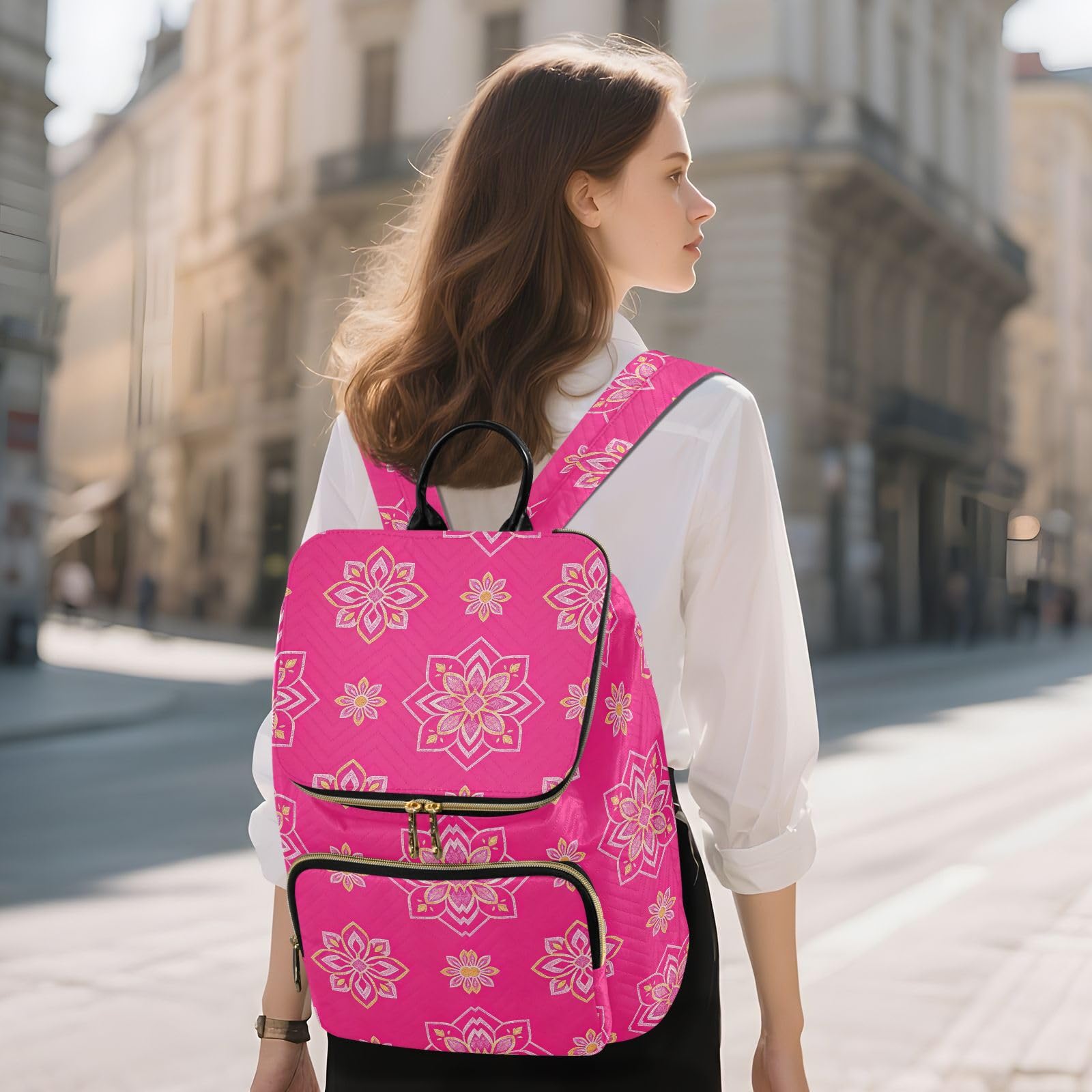 Zaino da 15 l, alla moda, da donna, morbido e resistente