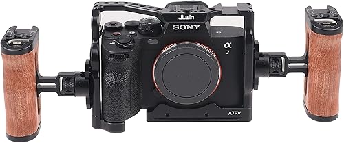 Miniatura 9 de Fotga Estabilizador de agarre de mango lateral de madera con doble 14 "-20 tornillos montaje zapata fría para cámara de video DSLR sin espejo