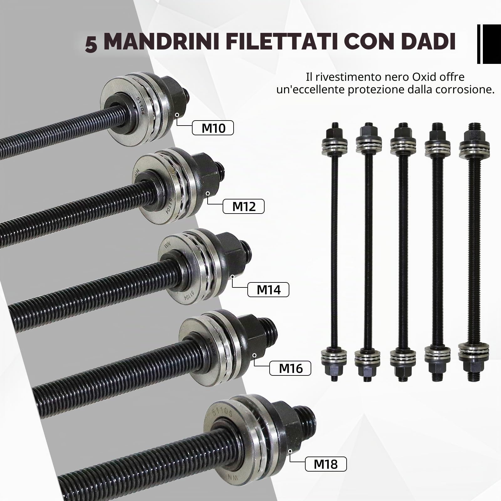 CCLIFE 27 Pezzi Utensile per Cuscinetti e Boccole Ghiere a Tiranti Pressa Bush Strumento di Rimozione dei Estrattore Cuscinetti Ruota