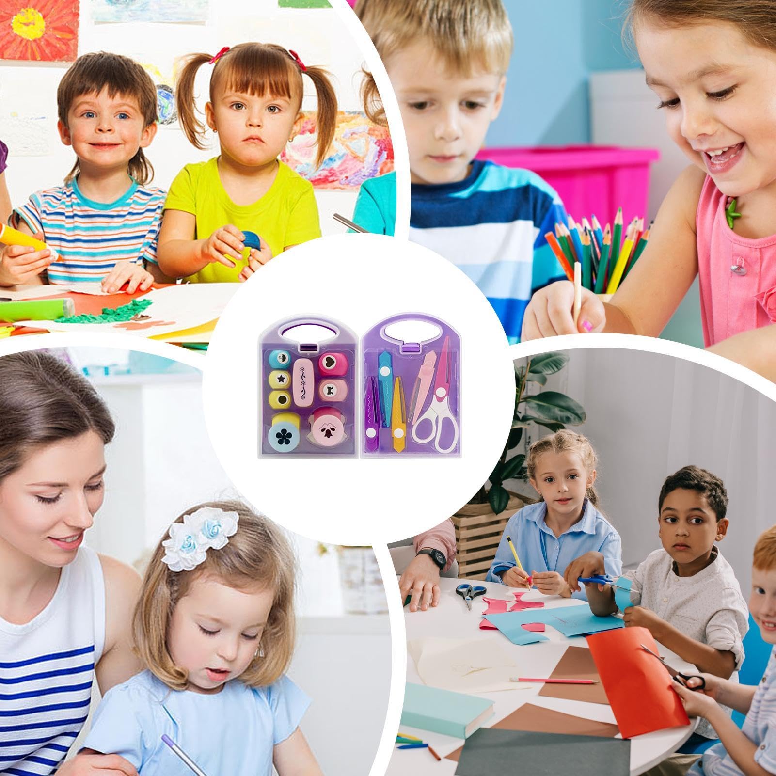 Fustelle per fai da te con carta, fustelle in carta 3D per bambini, set di fustelle per goffratura per bambini, leggero, educativo, per la casa, la scuola, i bambini