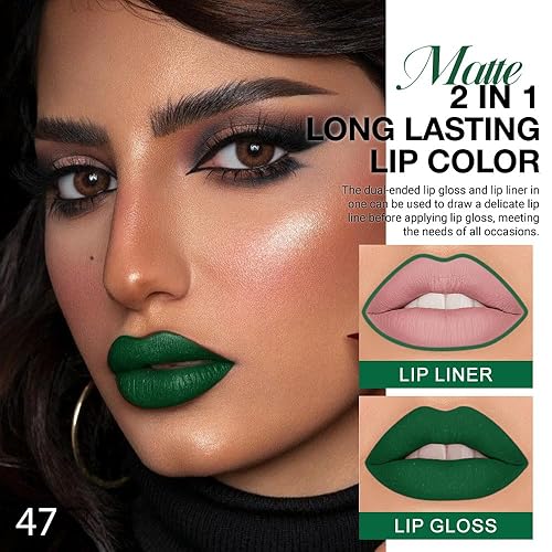 Vista 74 de evpct Juego de 3 lápices labiales líquidos mate color ciruela oscuro, morado, rosa, rojo oscuro, para mujer, de larga duración, impermeable, 24