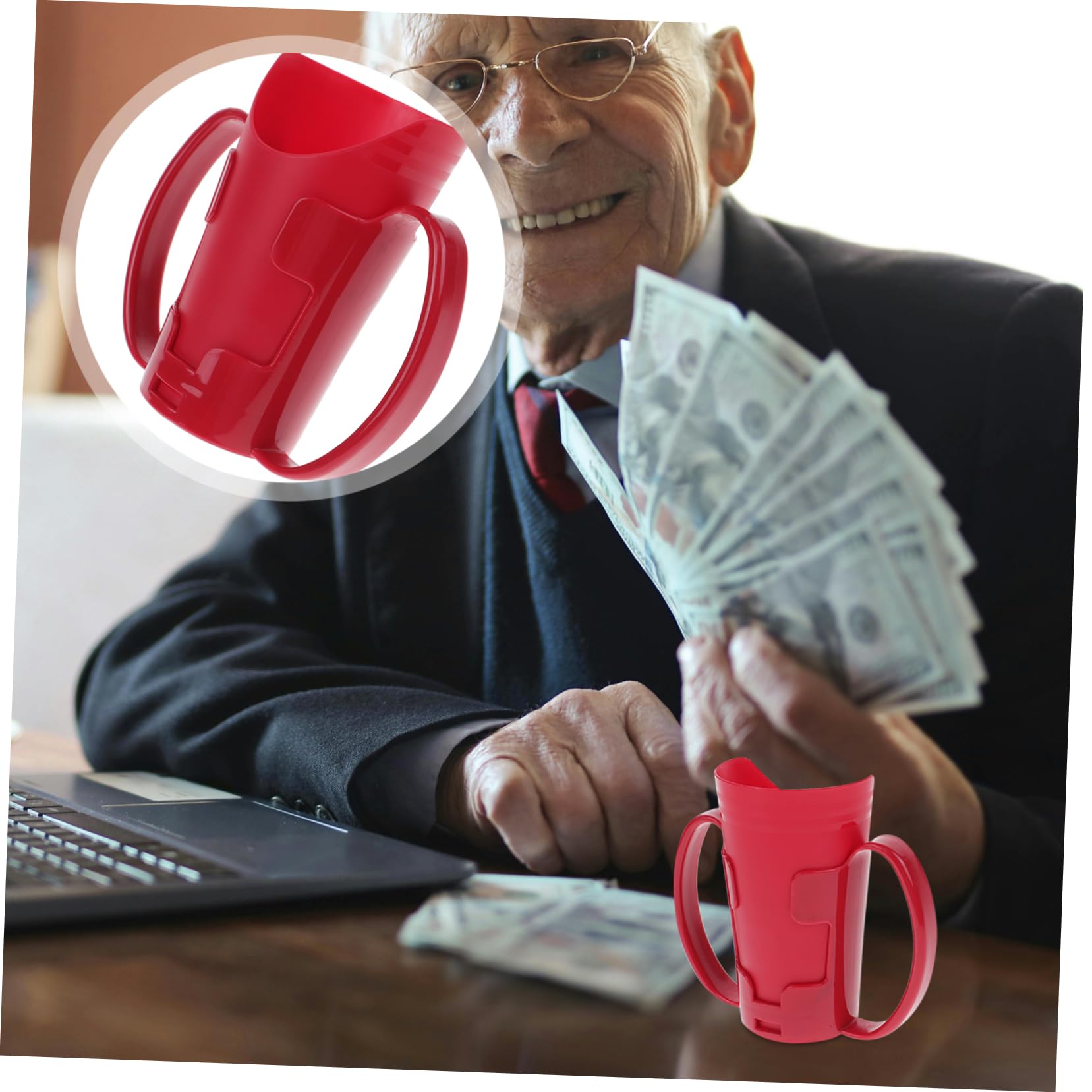 Healeved 4piezas Taza De Agua Para Pacientes Postrados y Ancianos Taza Antiderrame Diseño Inclinado Para Bebidas Calientes y Frías Material Reutilizable y Ligero Útil Para Discapacidad y