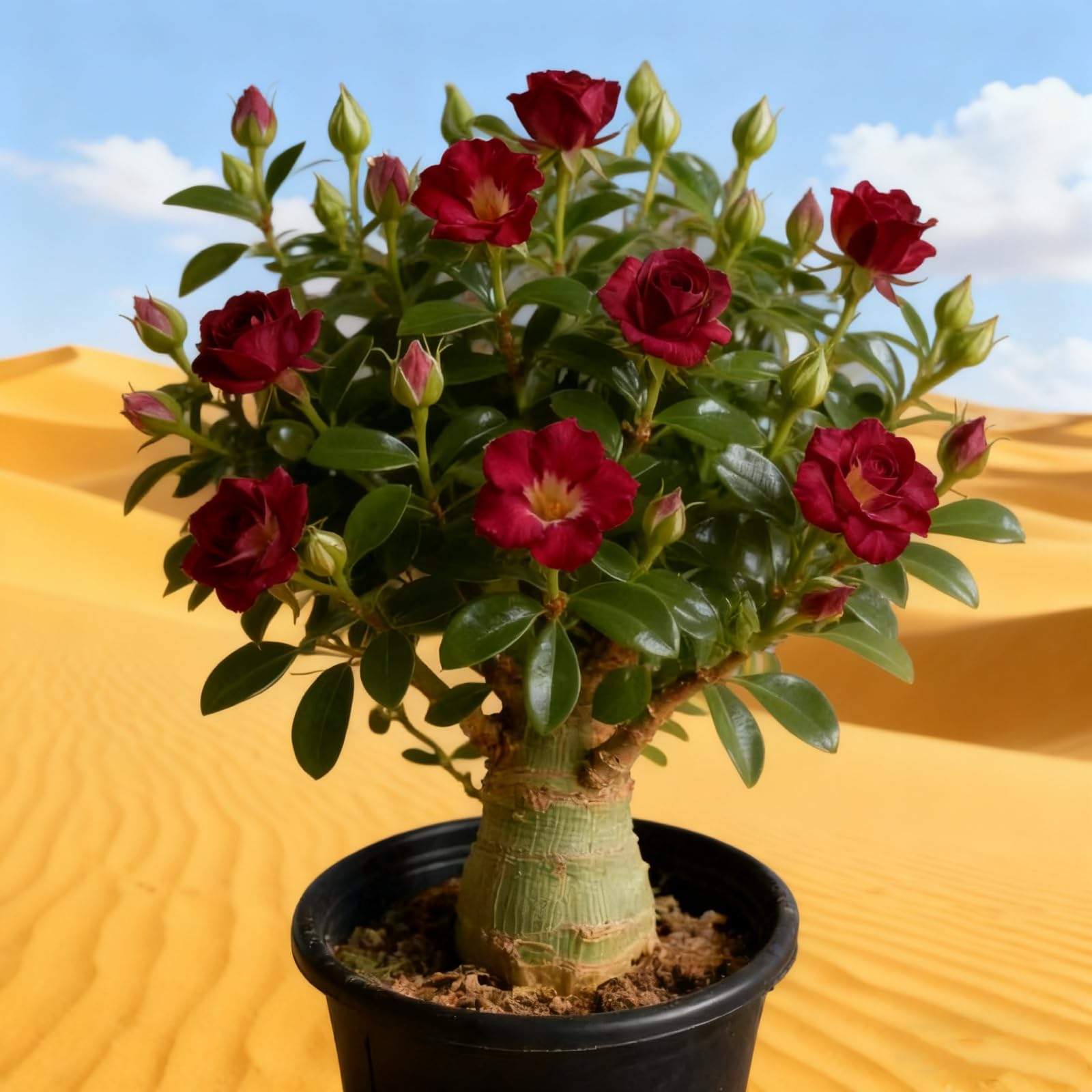 Adenium/Desert Rose for Planting UK-Ornamental/Potted/Plants/Rhizome/Resistant/Bedding/Gorgeous-B-1 Bulbs