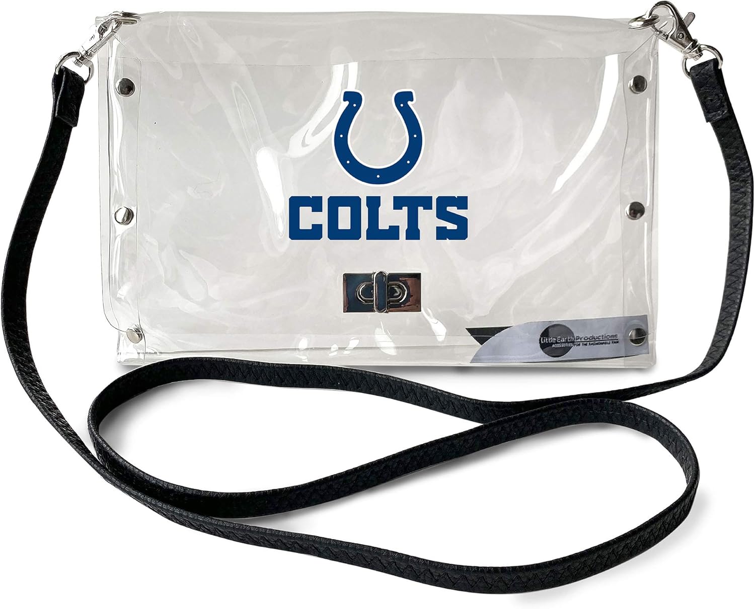 Littlearth womens NFL New Orleans Saints Clear Envelope Purse with Black Fashion Strap , Clear, 10" x 6.5" x 0.5" : Sports & Outdoors