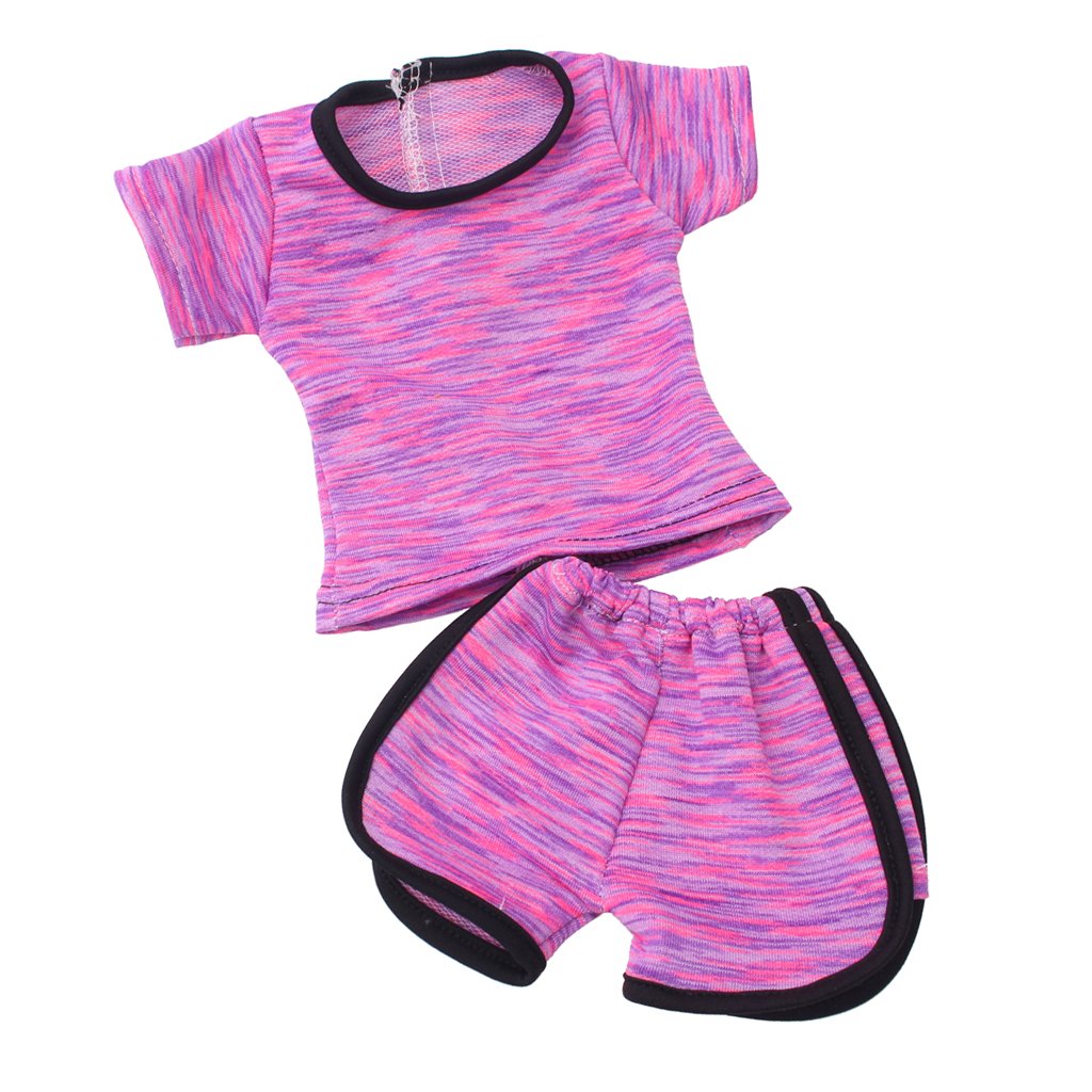 Purple Sports Suit Clothes for Doll