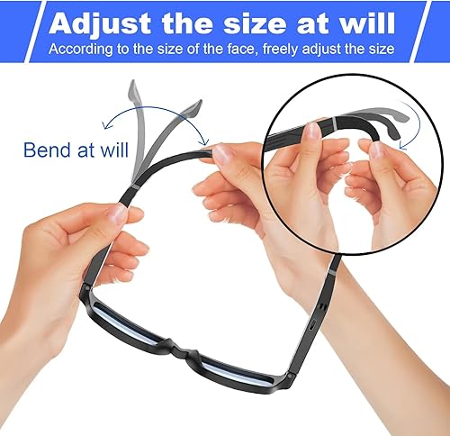 Miniatura 6 de TnoxHD Lentes inteligentes, gafas de sol Bluetooth con altavoces, control de un solo clic, juego de llamadas claras y lentes de luz anti-azul,