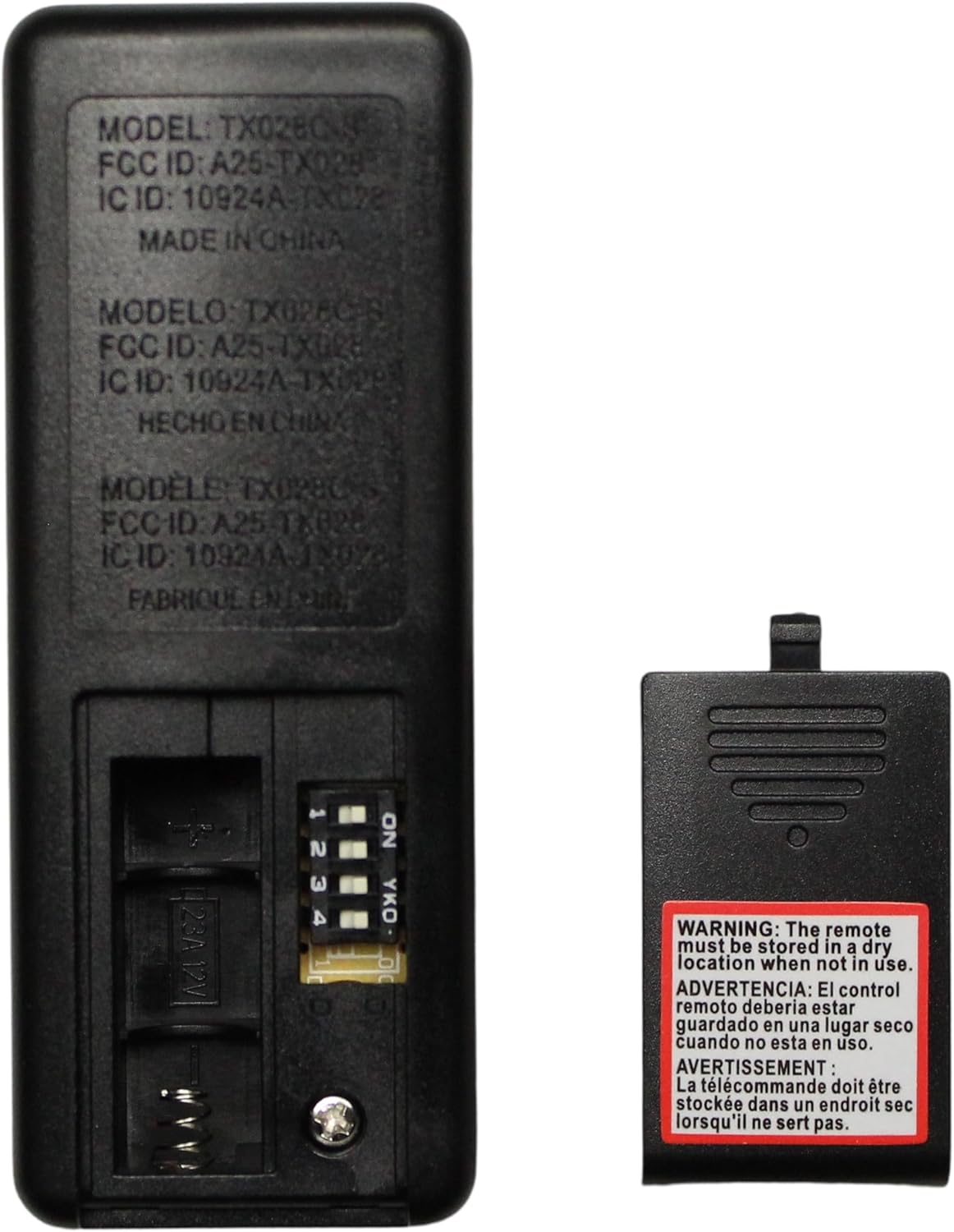 TX028C-S Ceiling Fan Remote Control for Hampton Bay - A25-TX028C-S / A25-TX028C -3 Speed, Light Dimmer