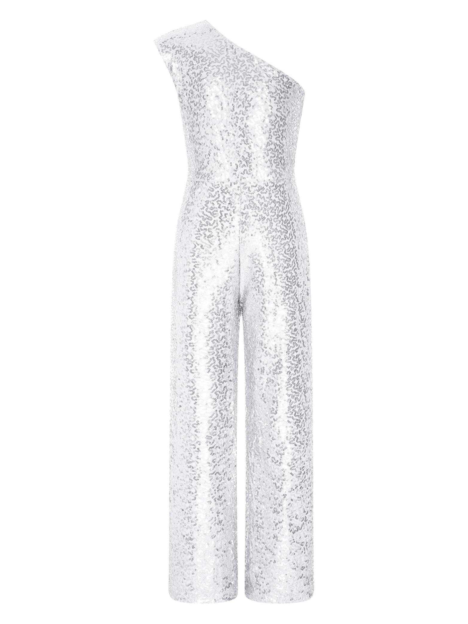 Fldy Combishort Soirée Cocktail Fille Paillettes - Salopette Été Cérémonie Mariage Enfant Manches Courtes