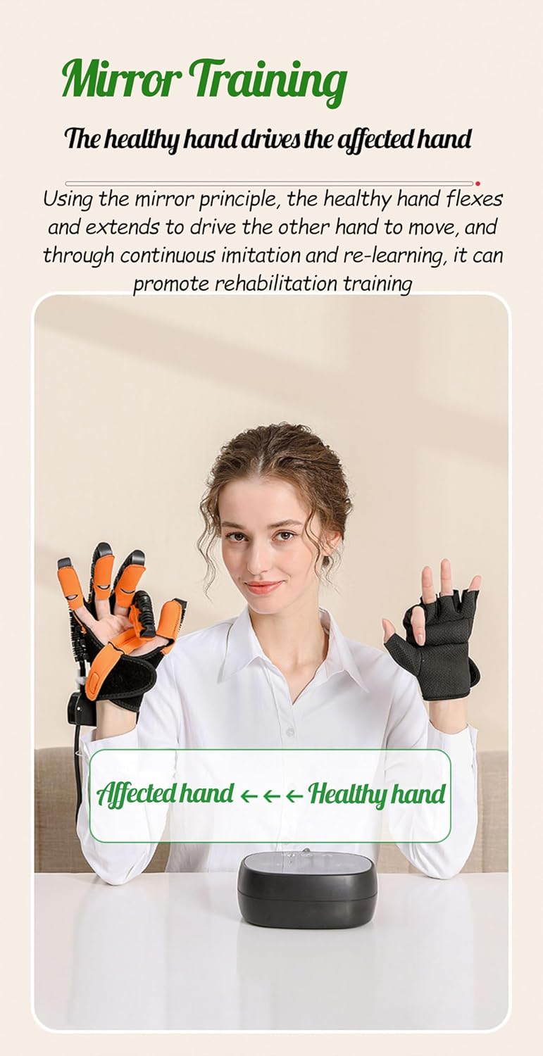 Rehabilitation Robot Gloves, Robot Hand Therapy Gloves for Stroke Patients with Temperature Control, Air Wave Massage, and Touch Screen, Self-Training Hand Exercisers