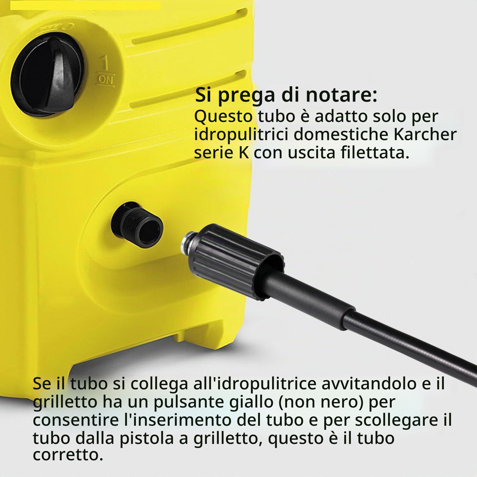 YUET 5M Tubo Flessibile ad Alta Pressione, Quick Connect Tubo di Ricambio per Kärcher M22 Filettatura a Vite Per Karcher K2, K3, K4, K5, K6, K7, Accessori per Idropulitrici