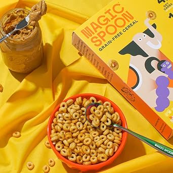 Magic Spoon Peanut Butter High Protein Cereal - Keto & Gluten Free - 4 Pack | Sugar free snacks & breakfast food, grain free cereal, low carb, healthy snacks for kids & adults