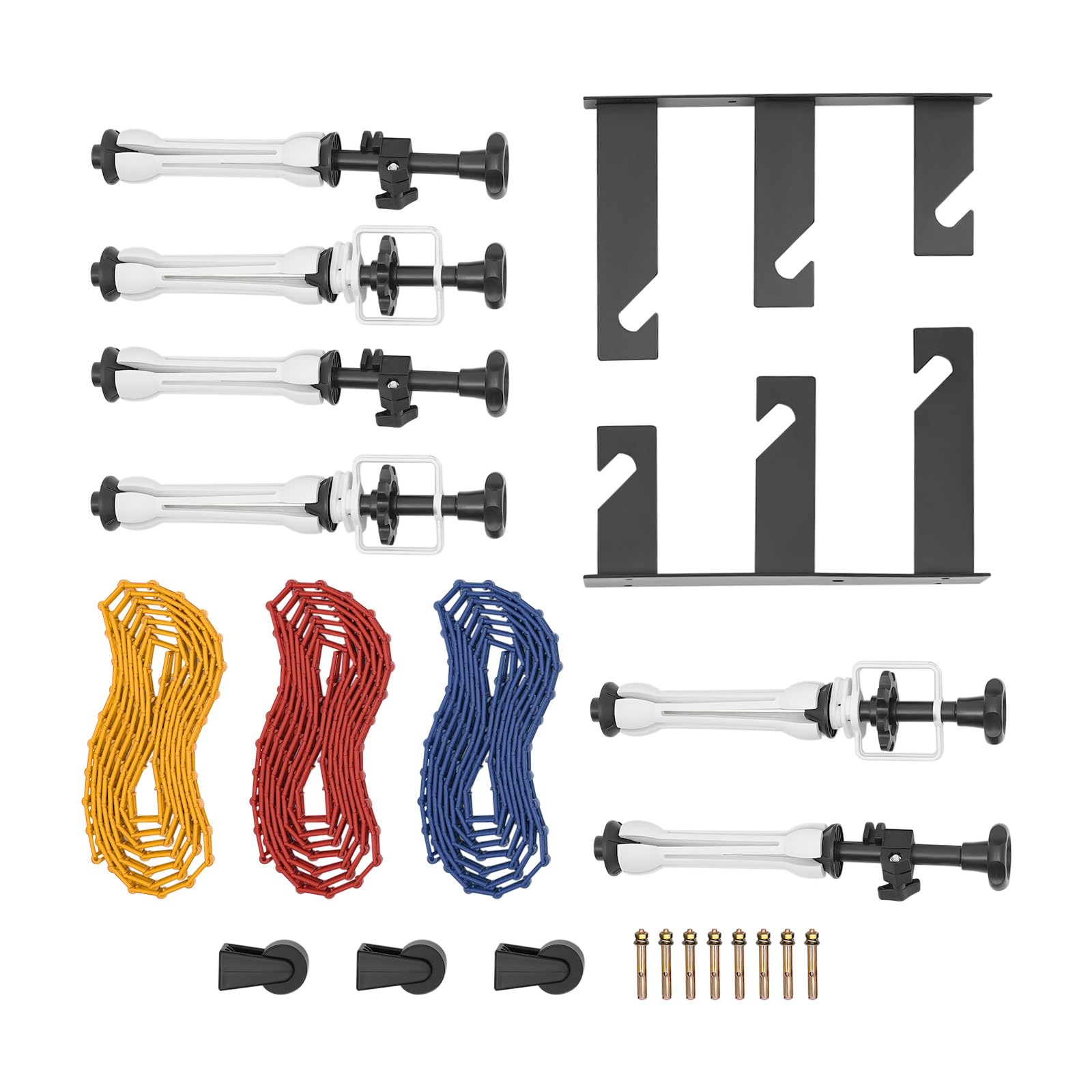 3 Roller Hintergrund Support System 3 Rollen Hintergrundsystem Montageset Wandmontage Manuelle Hintergrund Unterstützung Gerät Fotografie Montagebügel mit Haken, Ketten