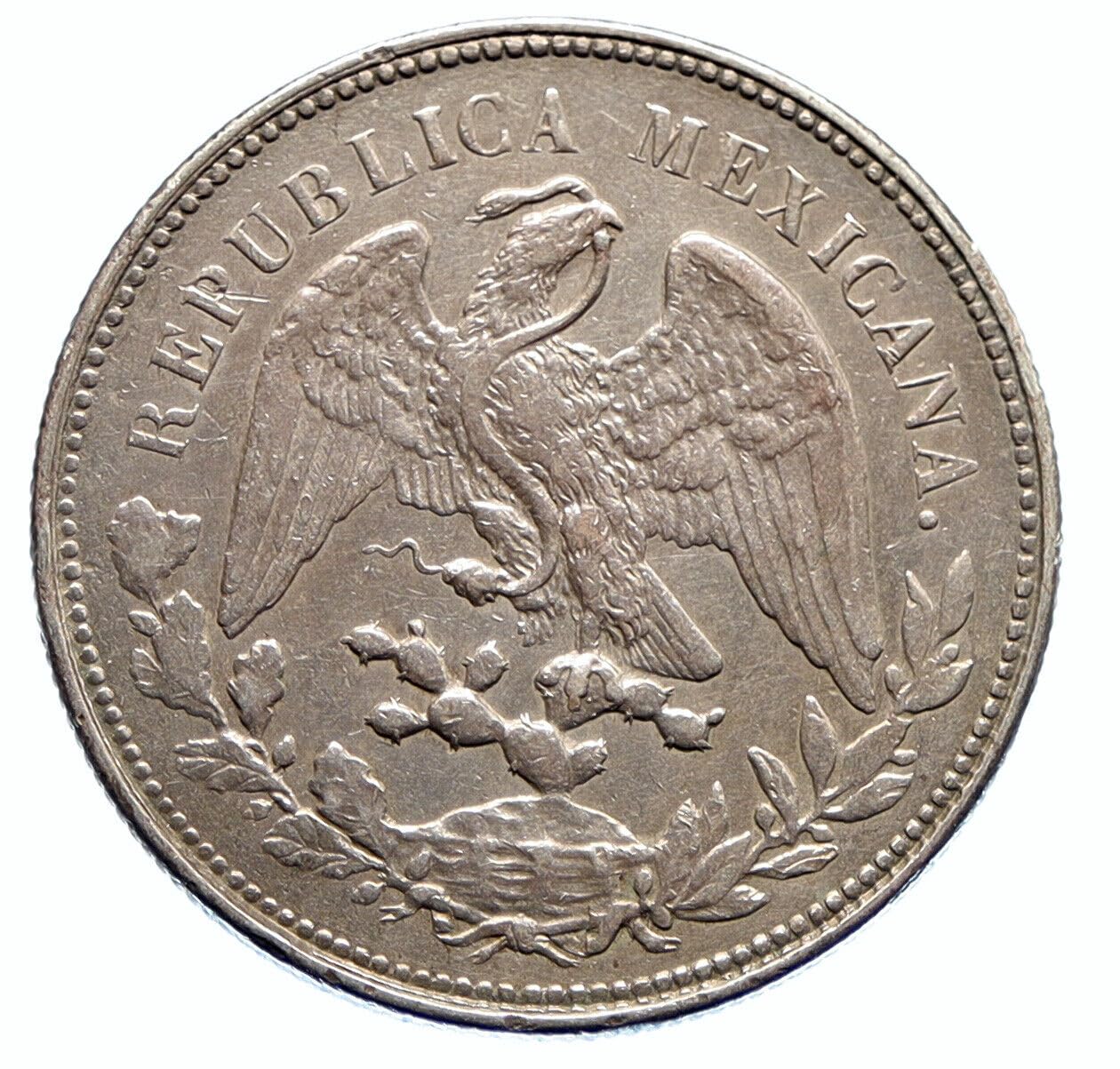 1898-1909 Mexican 1 Peso Silver Libertad "Liberty Cap" Coin. An Iconic Attractive Coin With Mexico National Symbols. 1 Peso (Silver Dollar) By Seller Circulated Condition