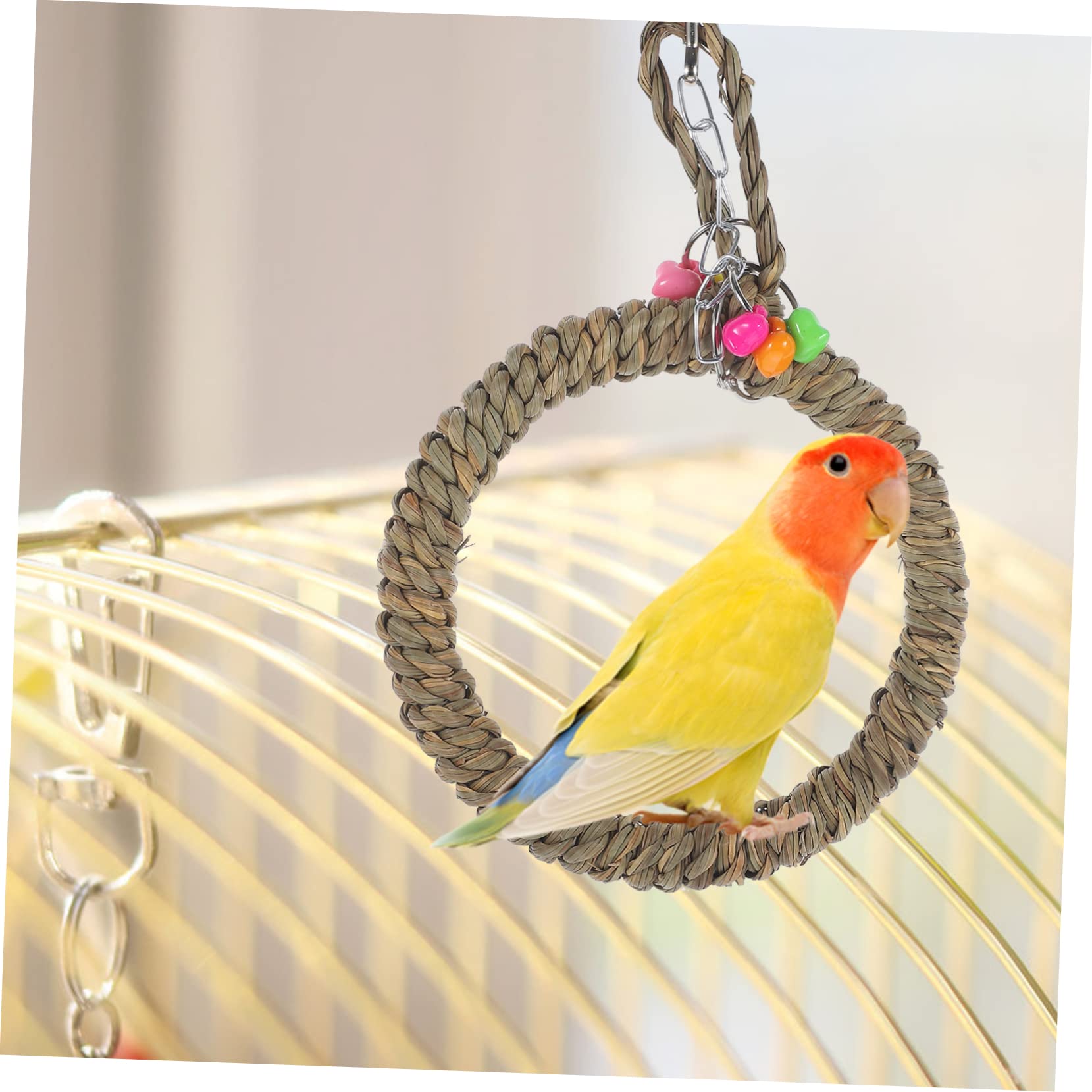 VANZACK 5stücke Vogelschaukel Aus Naturmaterialien Hängespielzeug Für Papageien Und Wellensittiche Kreativer Kletterstand Für Vögel Für Käfige Beschäftigung