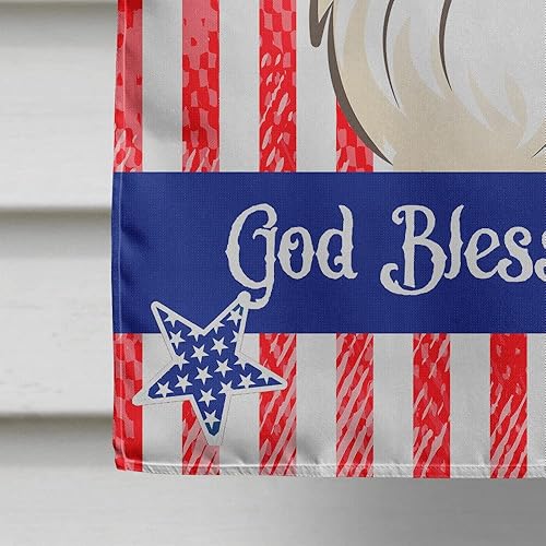 Vista 455 de Caroline's Treasures BB2171GF American Flag and Border Collie Garden Flag Mailbox Flag Decorative Yard Flag Banner Outside Patio Artwork Yard Flower