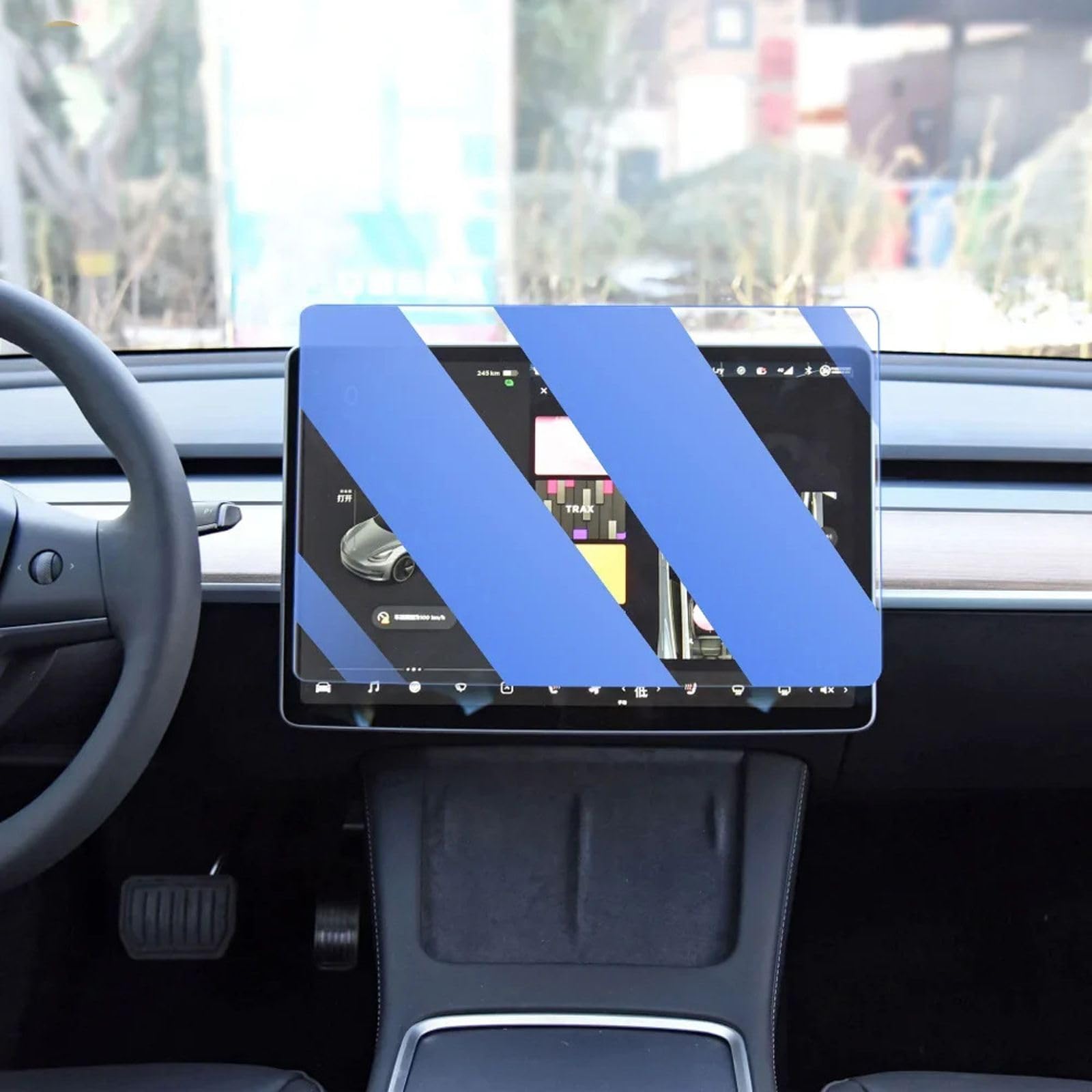 Konsola wnętrza samochodu Radio wyświetlacz LCD ekran szkło hartowane, do modelu Tesla 3/Y 2019-2022 akcesoria samochodowe