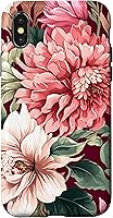 Vista 5 de Funda para iPhone XR con diseño floral rosa y hermosas flores
