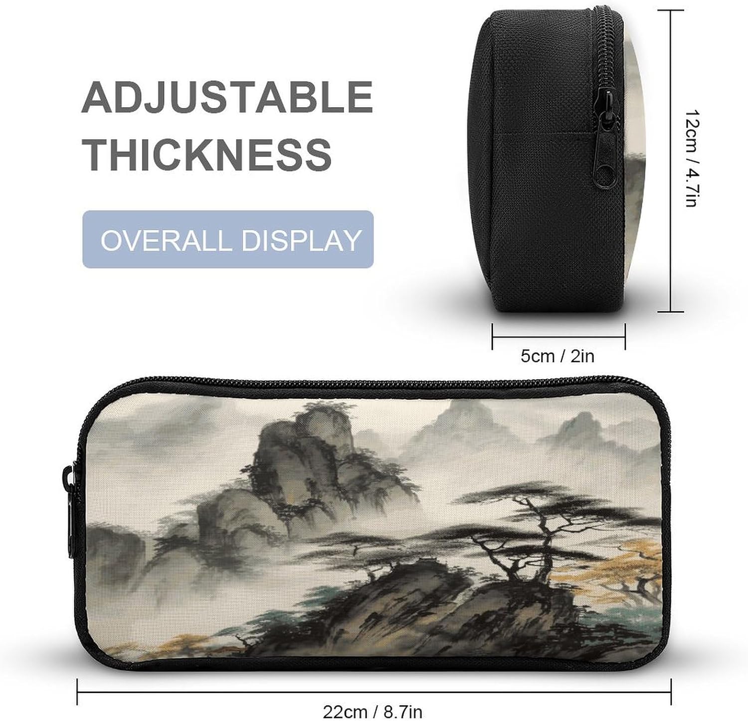 Chinese Landscape Painting Makeup Bag Toiletry Bag Cosmetic Bag image 2