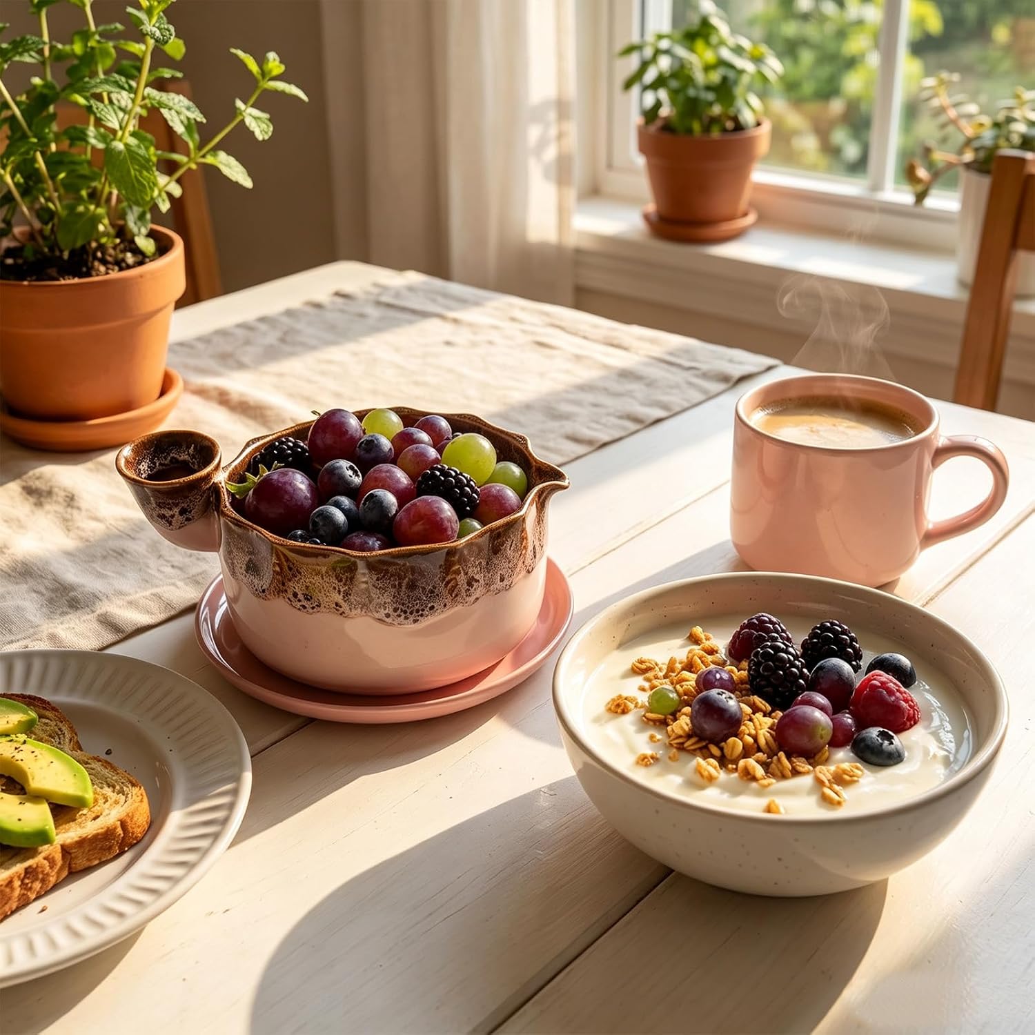 Berry Washing Bowl, Ceramic Berry Bowls With Holes