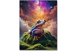 Cosmic Frog: Mesmerizing Wall Art Unveiling the Enigmatic Gaze of the Astral Amphibian