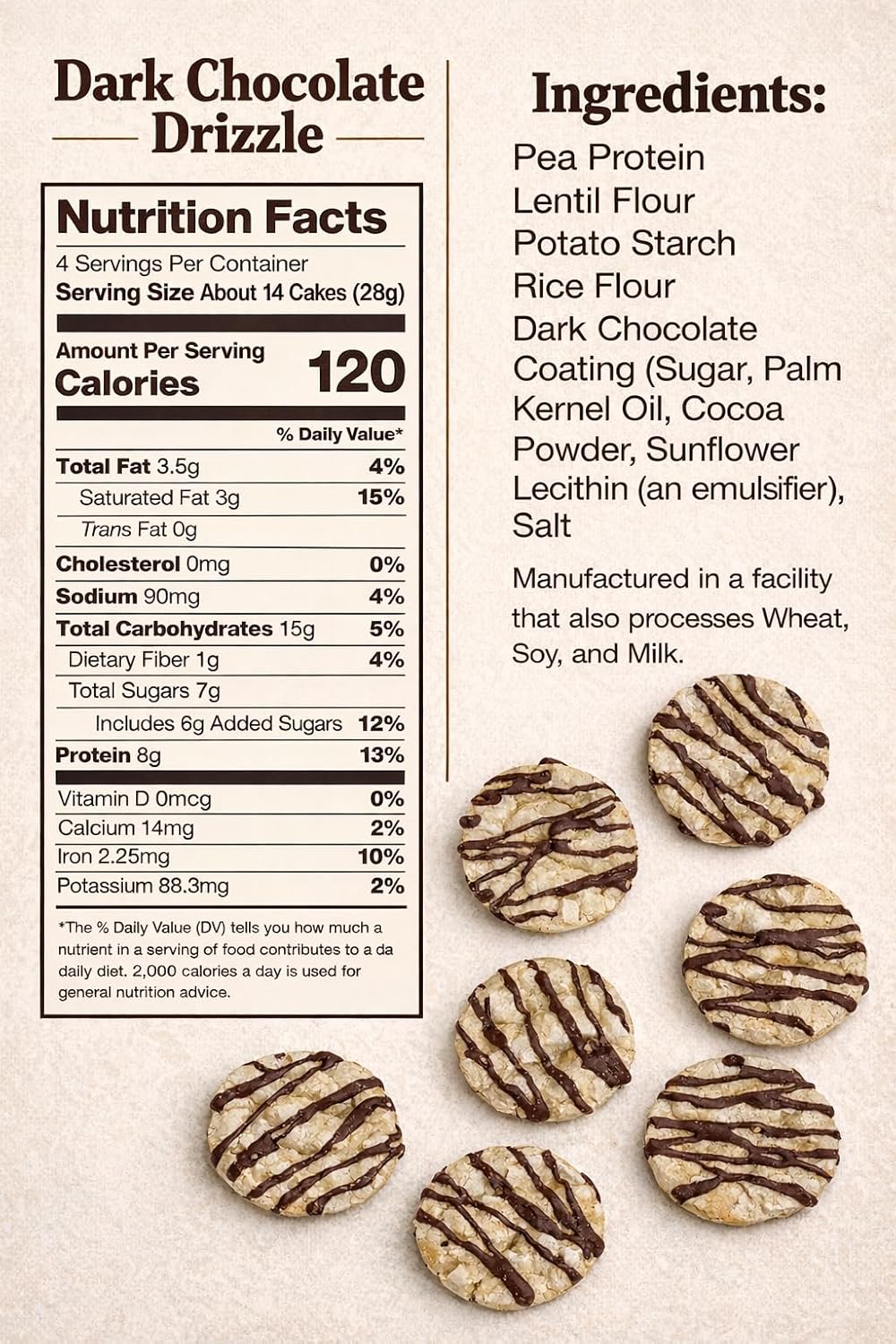 Protein Mini Popped Cakes - 6 Pack (Variety & Flavors) (Chocolate)