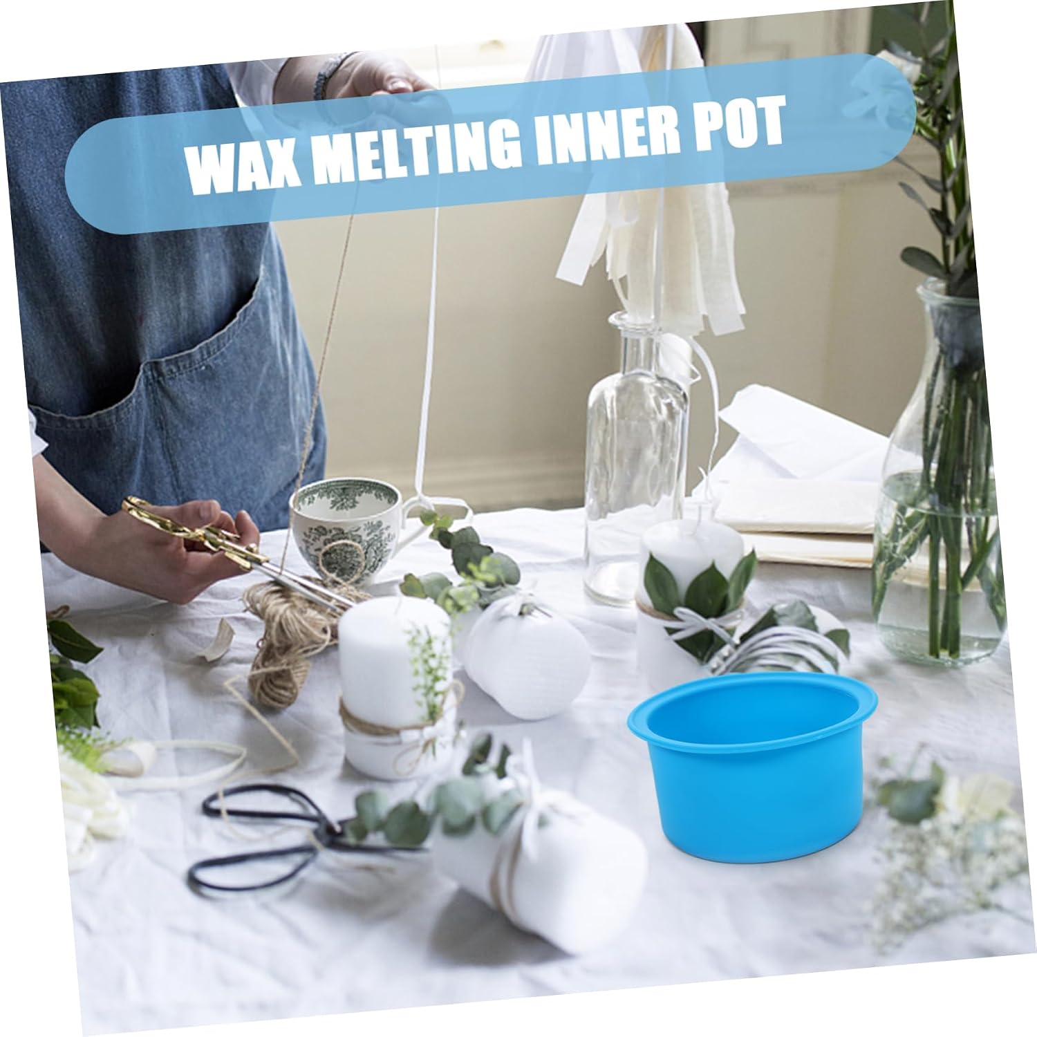 PLAFOPE Practical Wax Melting Container Silicone Wax Warmer Liner Hard Wax Pot for Home Salon Use
