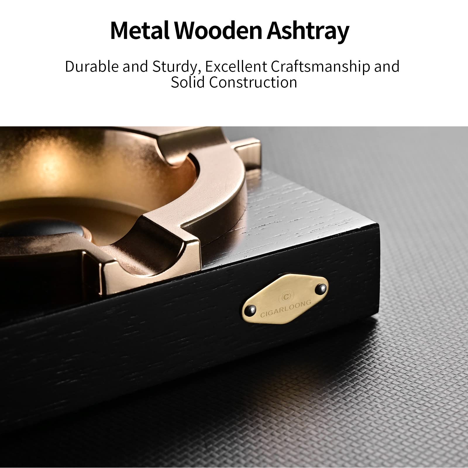 CIGARLOONG Cendrier à Cigares Seule Rainure Pour Terrasse
