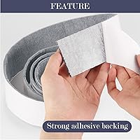 Vista 3 de Pllieay Paquete de 2 rollos de tiras de fieltro autoadhesivas de servicio pesado, almohadillas de fieltro para muebles, cintas de fieltro para pisos