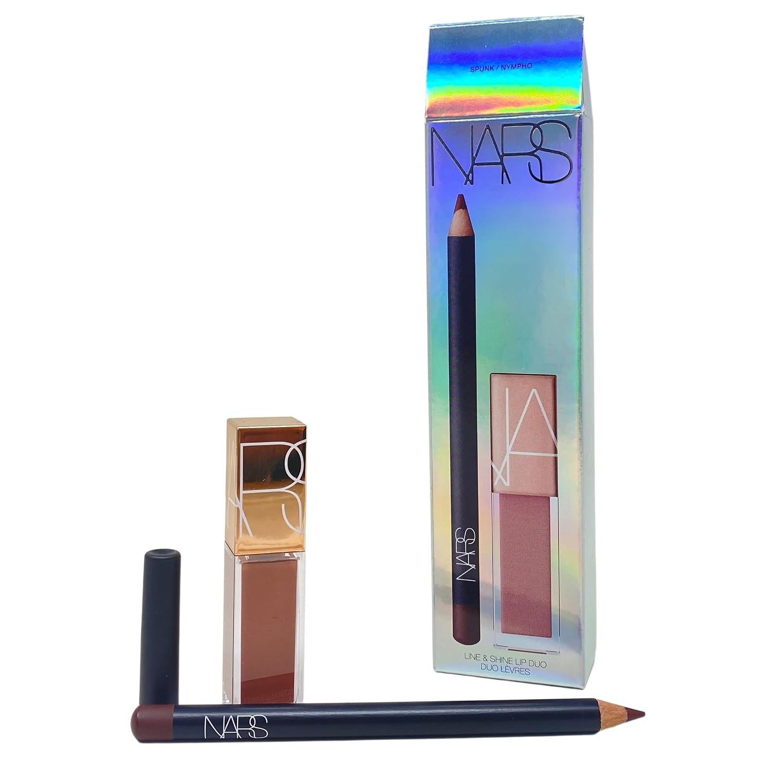 NARS Line & Shine Lip Duo – Precision Lip Liner & Mini Afterglow Lip Shine - Spunk & Nympho