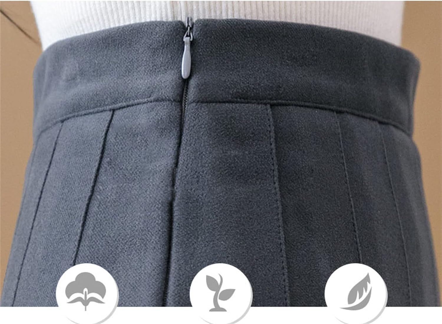 Andongnywell Women's Pleated Skirt High Waist Skater Tennis Skirt with Lining Shorts A-Line School Uniform Mini Skirt