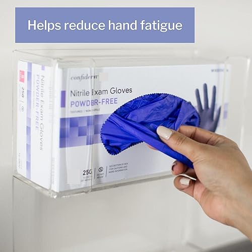 Miniatura 5 de McKesson Confiderm - Guantes de nitrilo 3.5C, no estériles, sin polvo, azul, grandes, 200 unidades, 1 caja