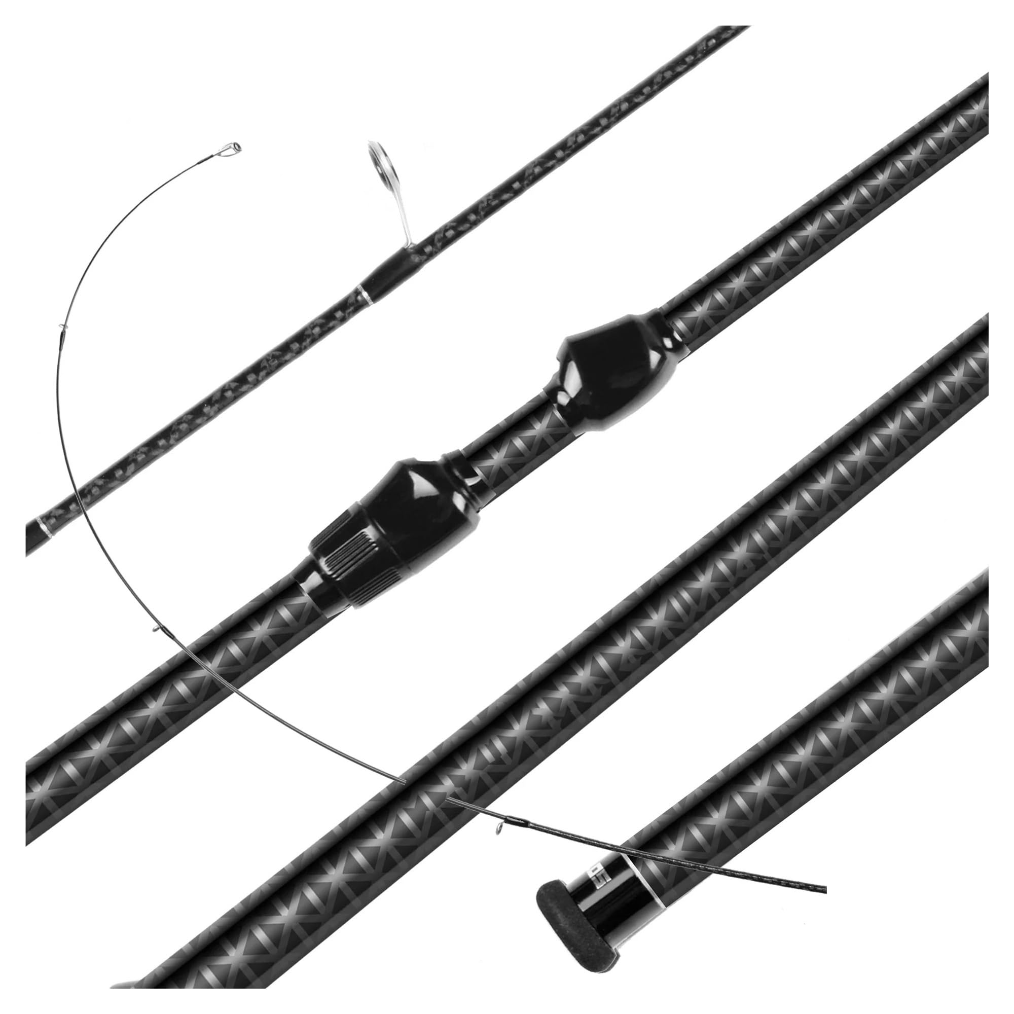 Générique Canne à pêche Casting de 1.8m, leurre 0.6 8g, Anneau 2 6lb, 40T Toray, Pointe Solide en Carbone, Basse