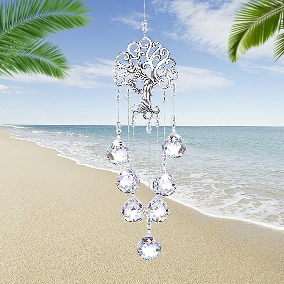 HASLED Kristall Sonnenfänger 2er-Set - Farbige Lichtreflexe Für Fenster & Balkon