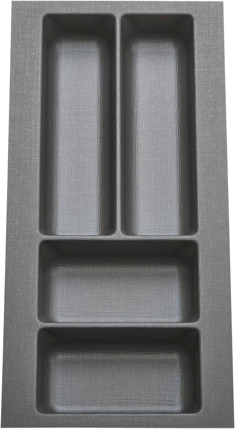 Orga-Box 9 Cutlery Tray Depth: 473 x Width: 229 mm Anthracite with Canvas Structure for 30 Drawers e.g. in Nobilia Kitchens from 01.2025