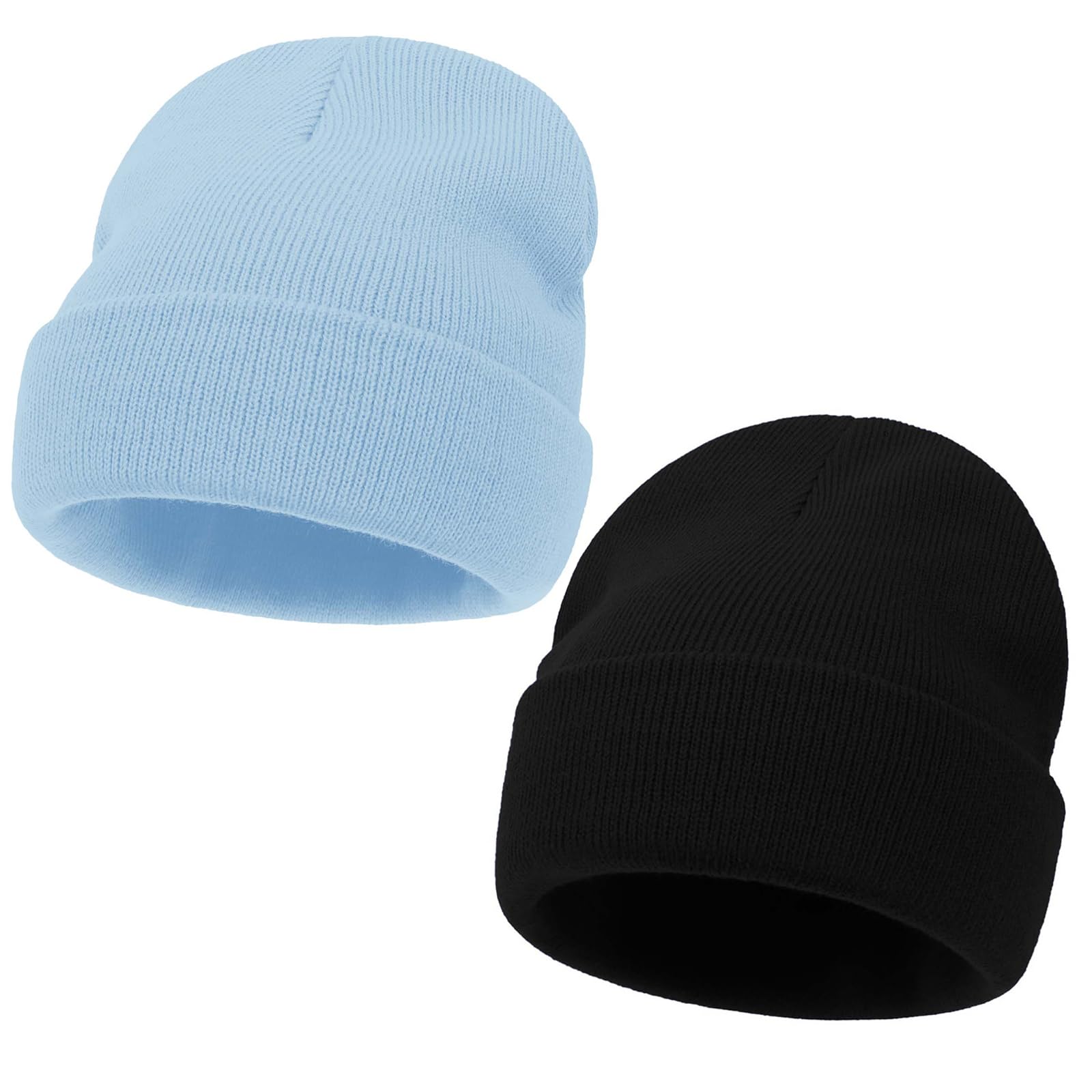 Kids Beanie Boys Girls Winter Hats Children Cuffed Knit Warm Skull Caps