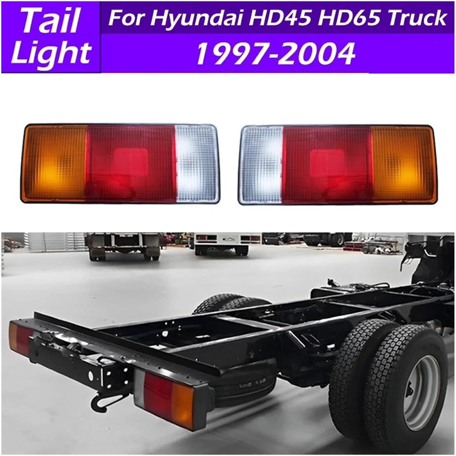 92401-7A100 92402-7A100 Car Rear Bumper Tail Light Lamp Tail Lamp Assembly | Compatible With Hyundai HD45 HD65 HD72 HD78 Truck 1997-2004(Right)