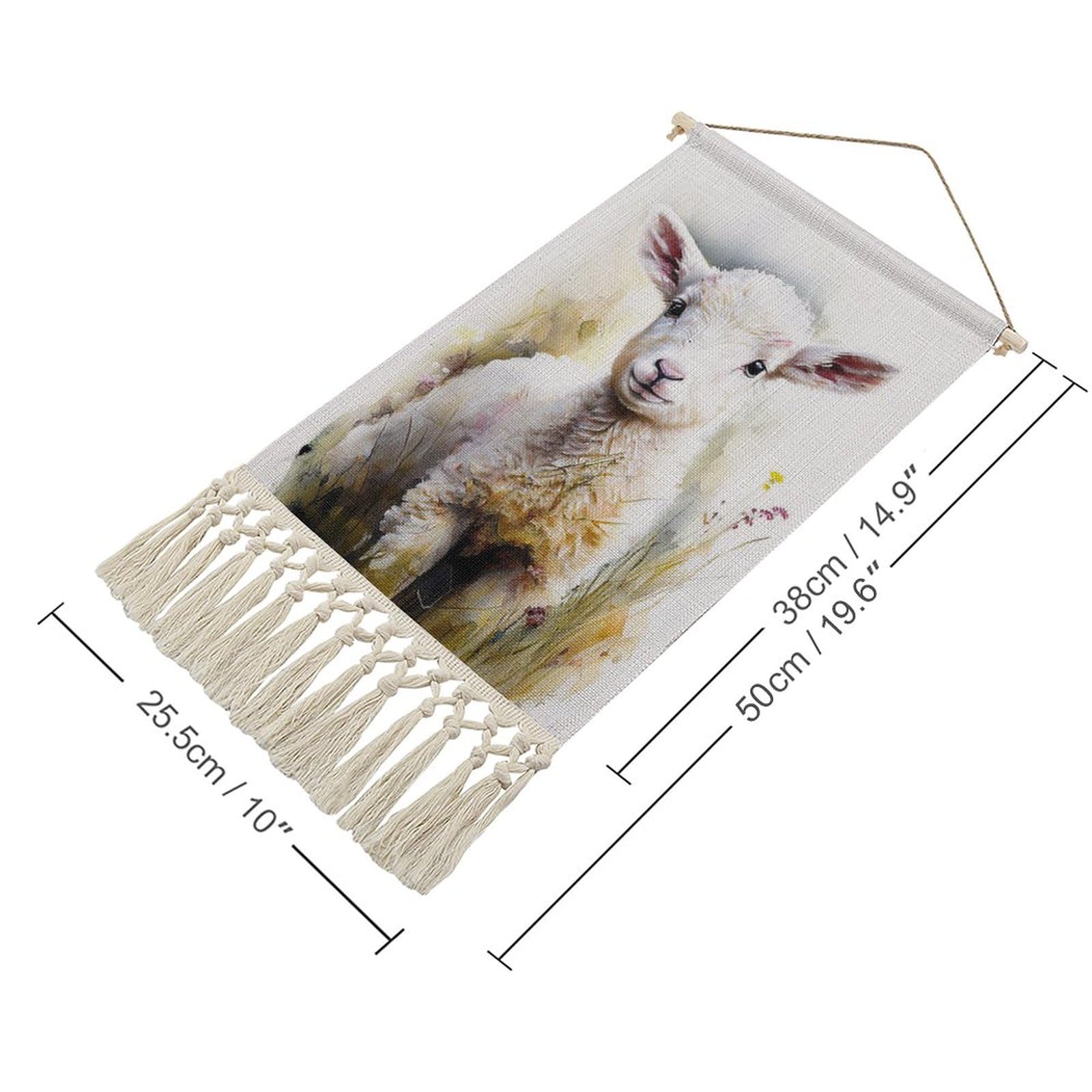 Amazon.co.jp: 野原の小さな羊 掛け軸 掛軸 巻物 アートポスター 絵画