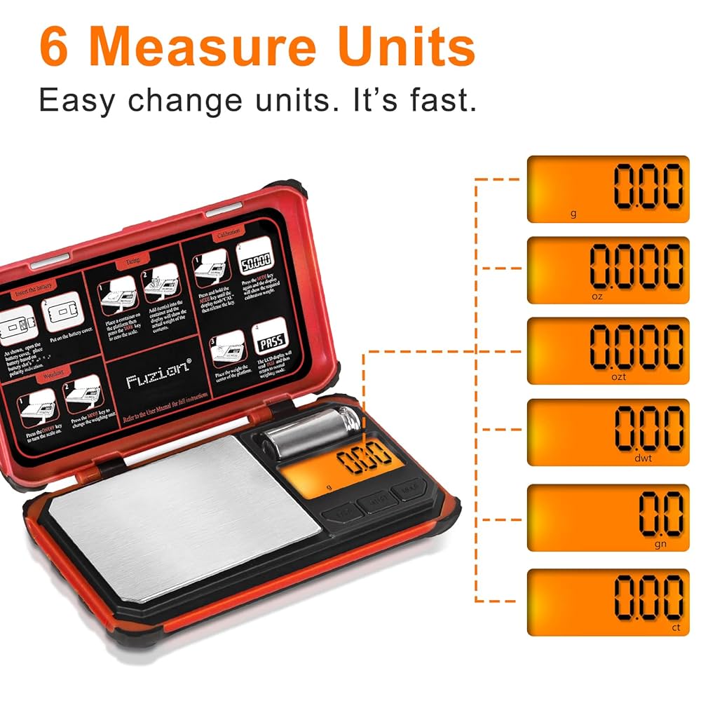 Amazon.com: Fuzion TRI Digital Grams Scale, 200g Pocket