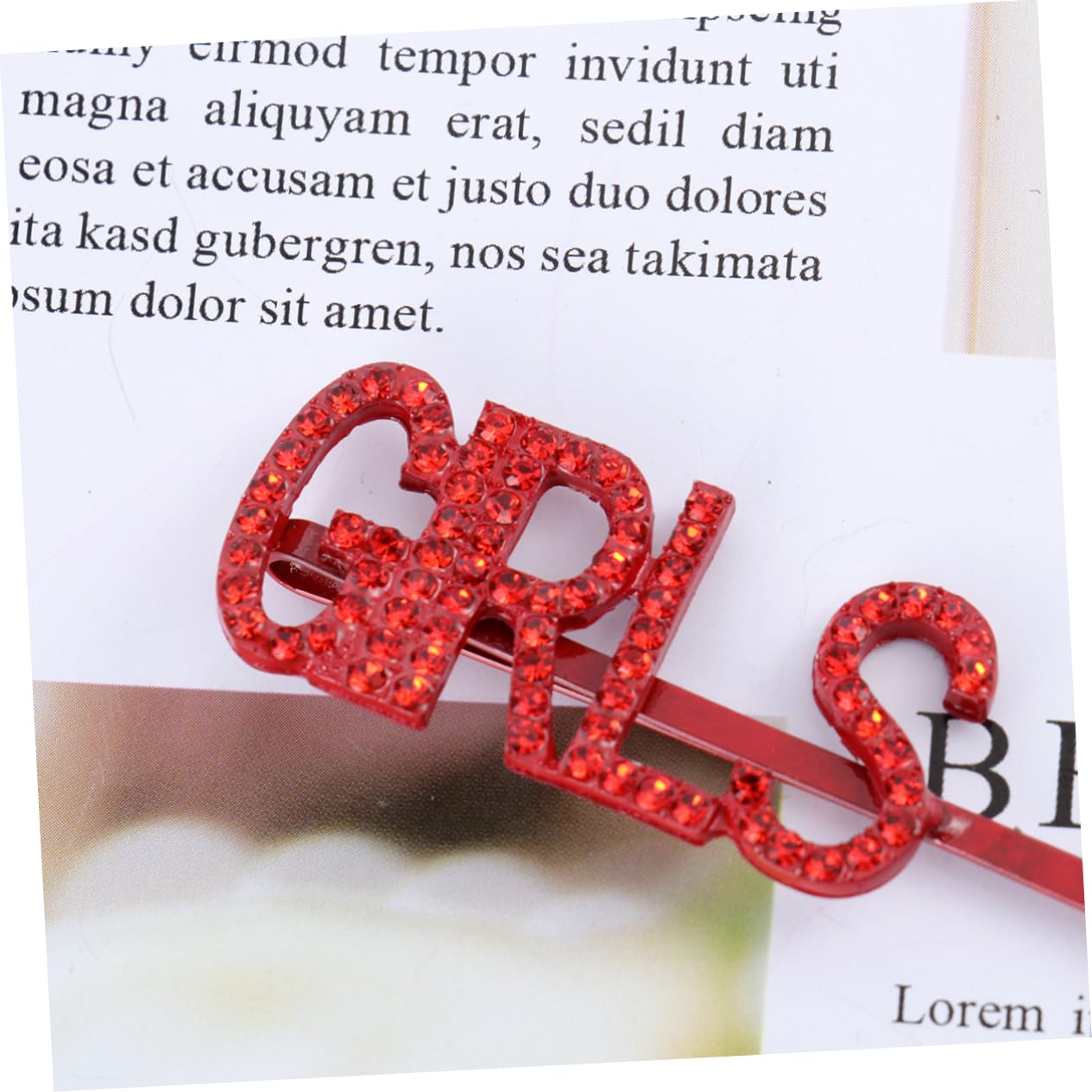 POPETPOP 9stücke Buchstaben-haarspangen Für Damen Rote Haarclips Mit Englischen Wörtern Für Besondere Anlässe Und Alltag Perfektes Accessoire Für Jede Frisur