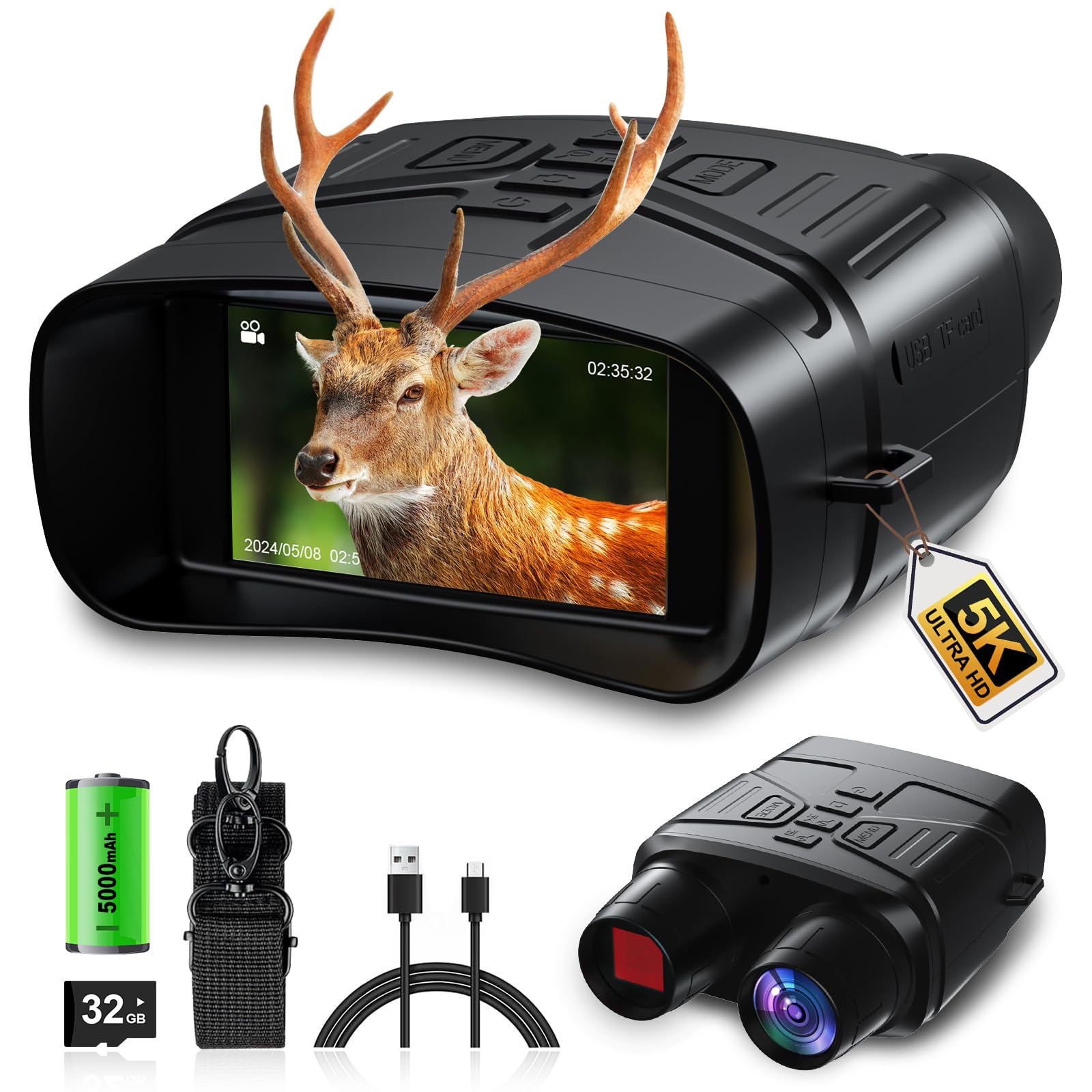 Visore Notturno Termico 5K | Binocolo Visione Notturna